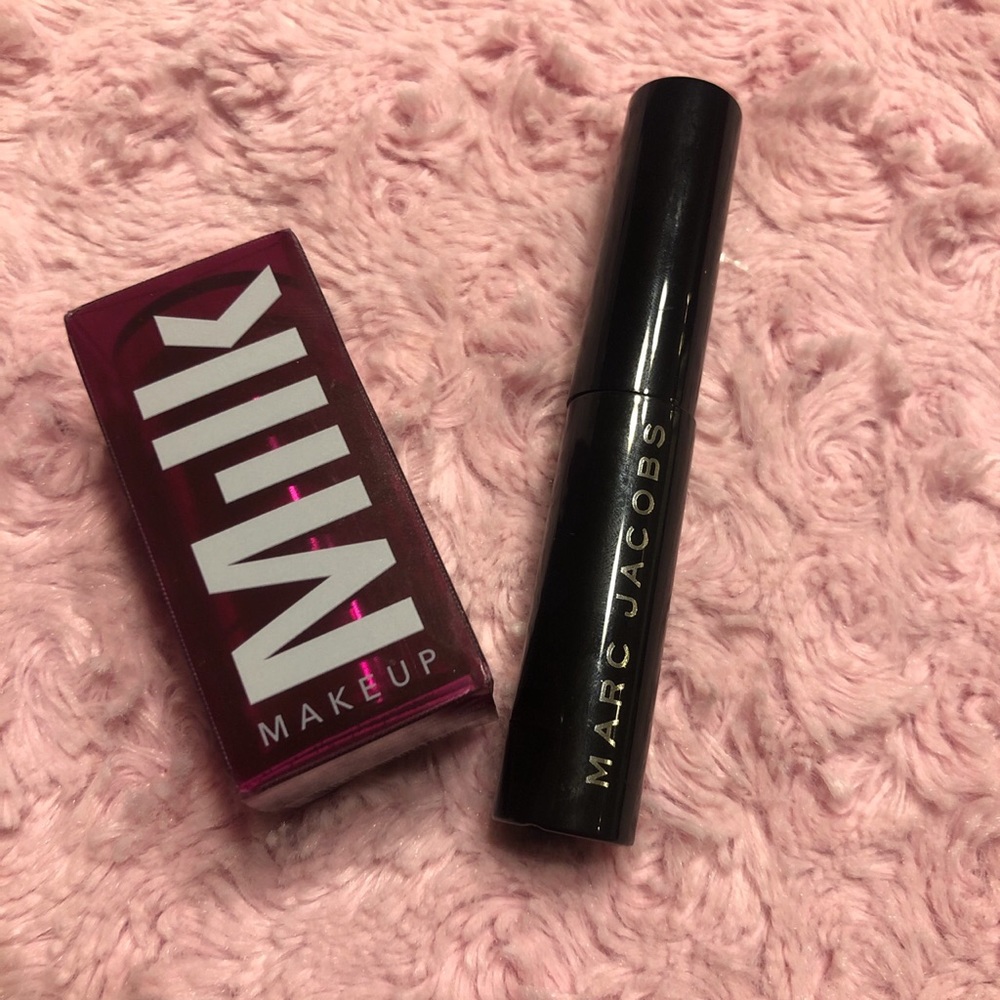 Milk makeup glow oil and Marc Jacobs mascara